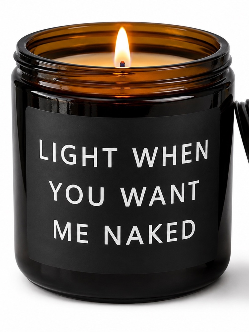 Light When You Want Me Naked Soy Wax Candle Sandalwood Scent for Him New in Box